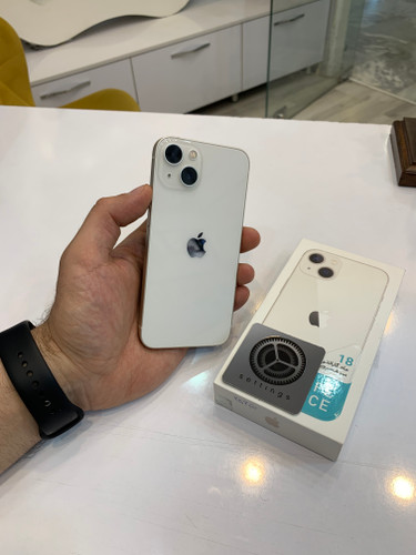 آیفون 13 سفید کارکرده دوسیمکارت 128 گیگ / (فروشگاه ستینگ)